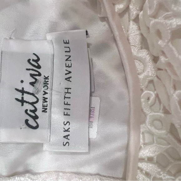 Cattiva Womens Ivory Short Sleeve Pearl Lace Evening Maxi Dress Size 16 - Picture 10 of 11